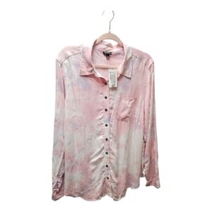 Torrid Light Pink Button-Up Shirt